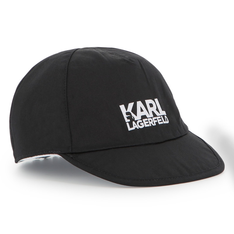 Reversible cotton cap KARL LAGERFELD KIDS 
                    BOY