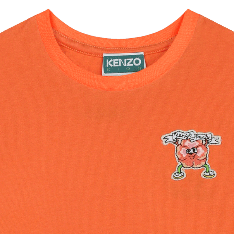 Layered effect cotton dress KENZO KIDS 
                    GIRL