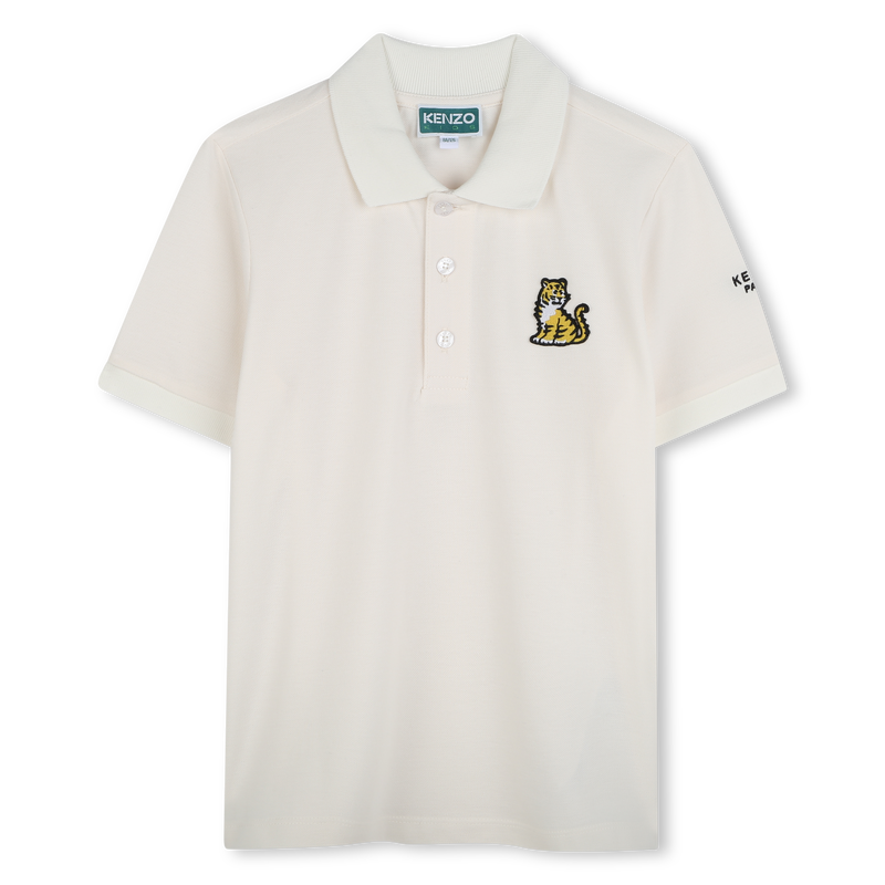 Short-sleeved cotton polo KENZO KIDS 
                    UNISEX