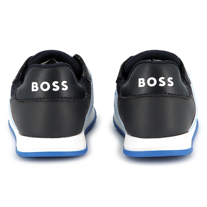 Leather and mesh sneakers BOSS 
                    BOY