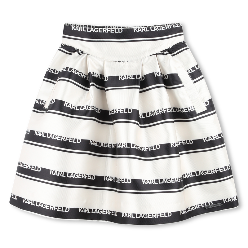 Short striped skirt KARL LAGERFELD KIDS 
                    GIRL
