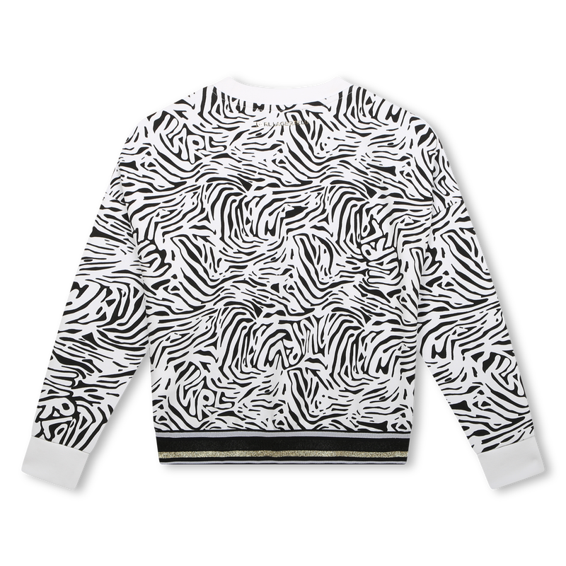 Zebra Print Sweatshirt KARL LAGERFELD KIDS 
                    GIRL