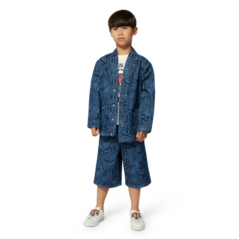 Printed denim jacket KENZO KIDS 
                    UNISEX