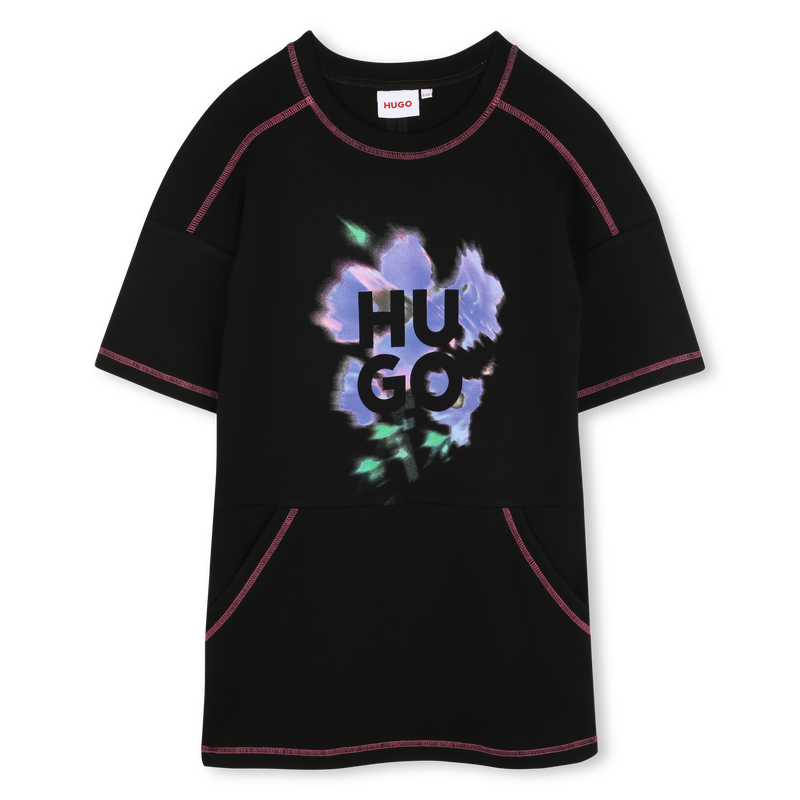 Short-sleeved novelty dress HUGO 
                    GIRL