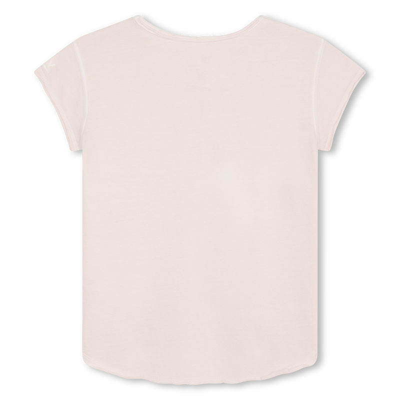 Cotton Cut-Out Neck T-Shirt ZADIG & VOLTAIRE 
                    GIRL