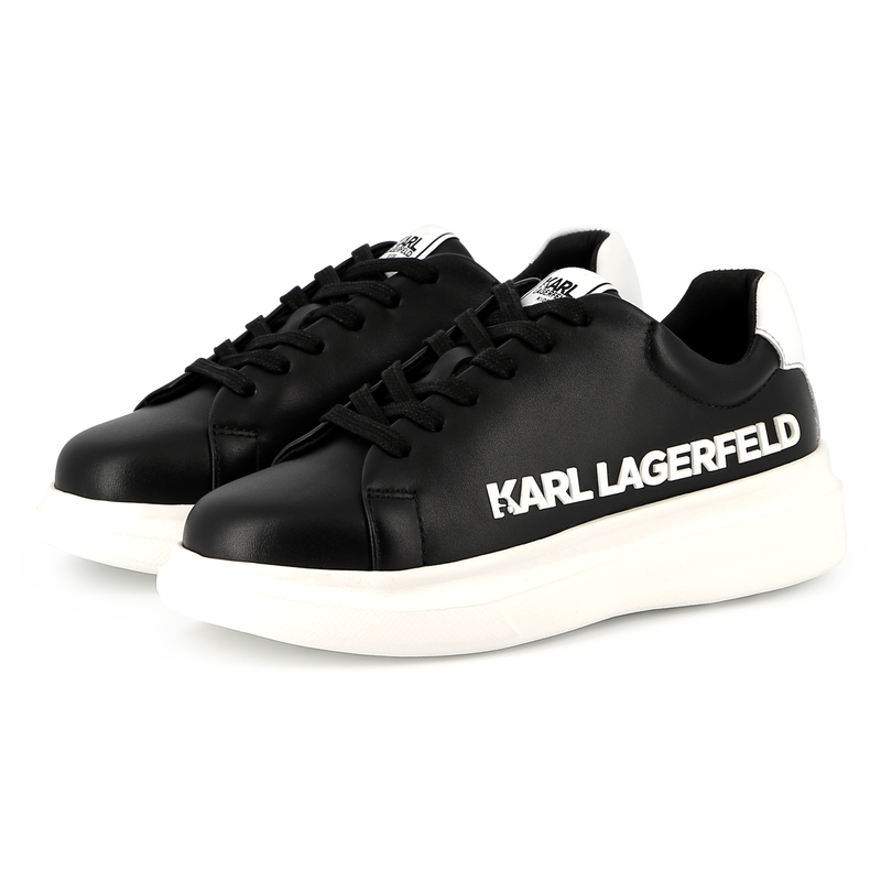 Lace-up leather sneakers KARL LAGERFELD KIDS 
                    UNISEX