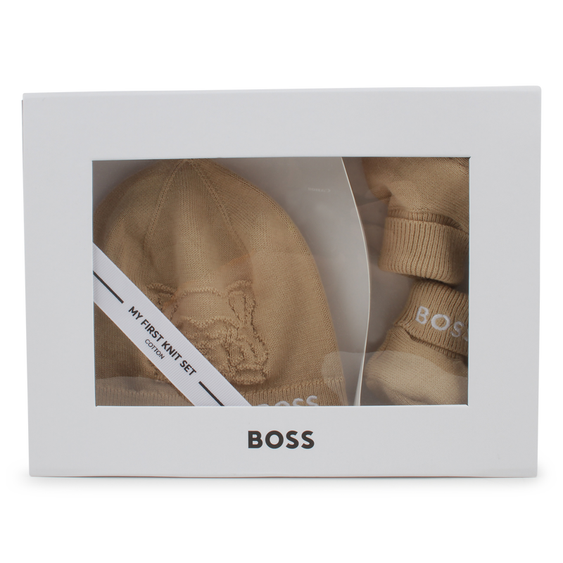 Hat and booties matching set BOSS 
                    UNISEX