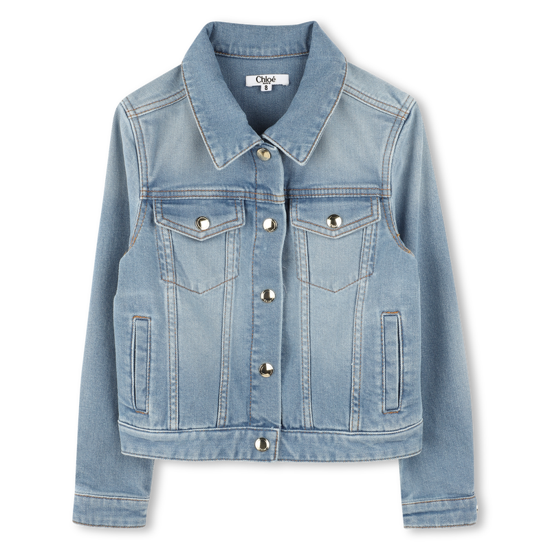 Press stud denim jacket CHLOE 
                    GIRL