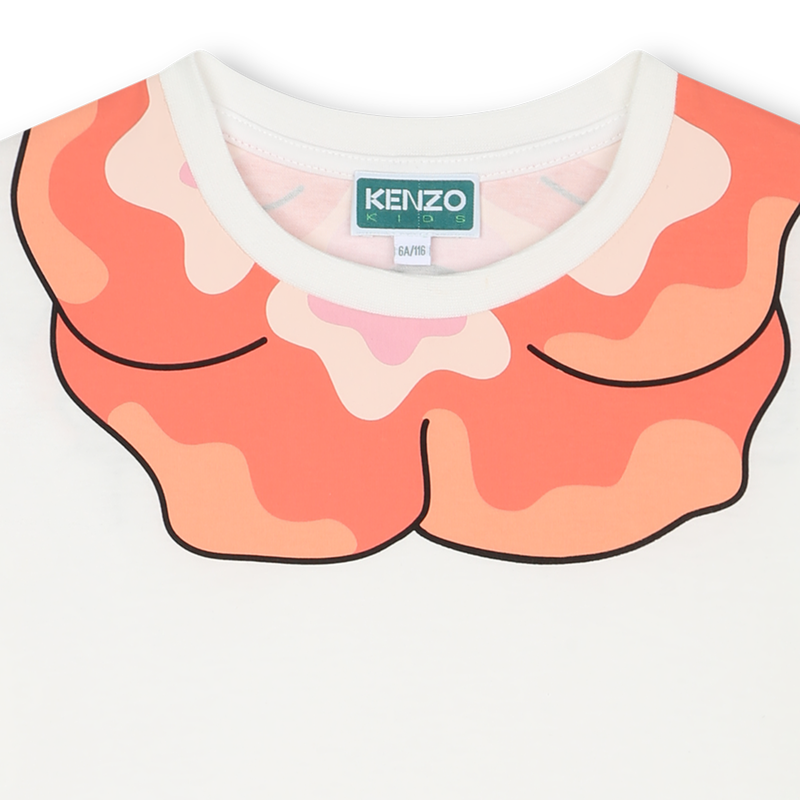 Logo print collar t-shirt KENZO KIDS 
                    GIRL
