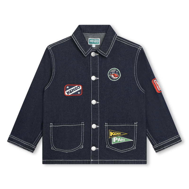 Patched jean jacket KENZO KIDS 
                    BOY