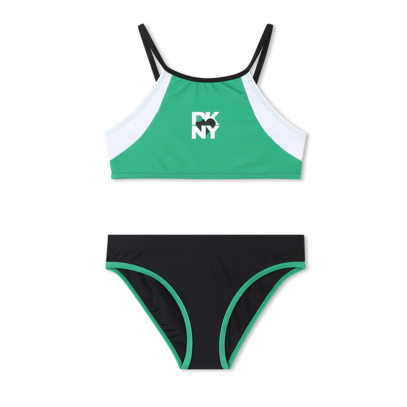 Tricolor two-piece swimsuit DKNY 
                    GIRL