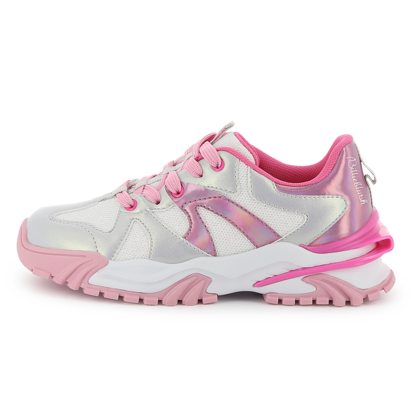Dual-fabric lace-up sneakers BILLIEBLUSH 
                    GIRL