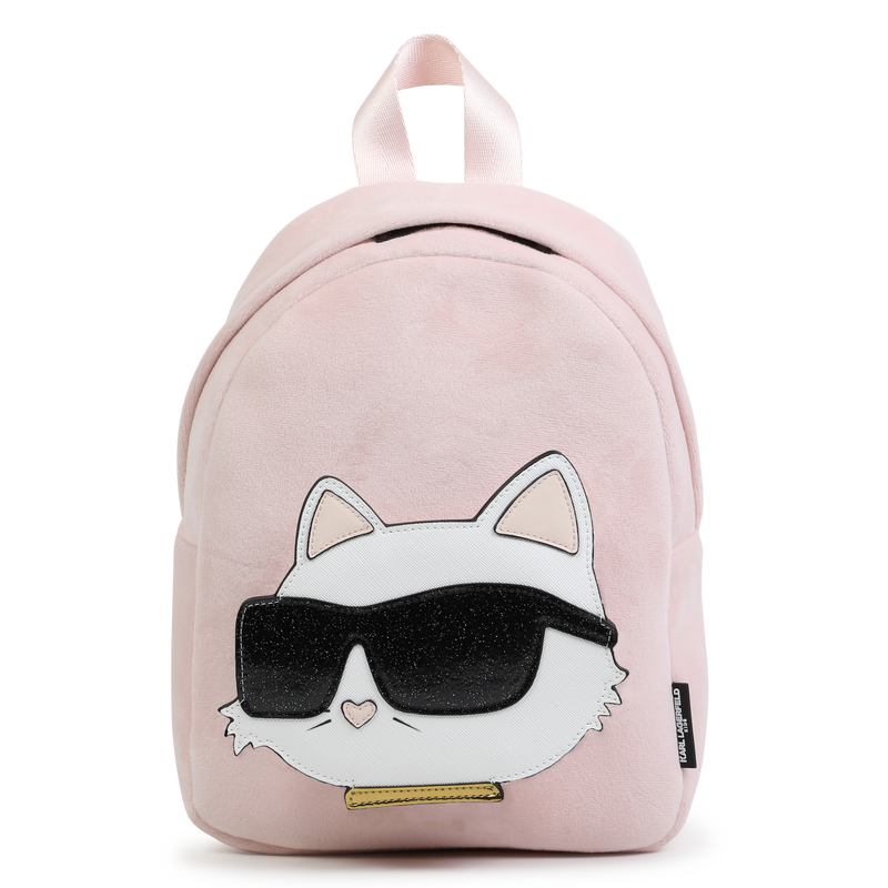 Small velvet backpack KARL LAGERFELD KIDS 
                    GIRL