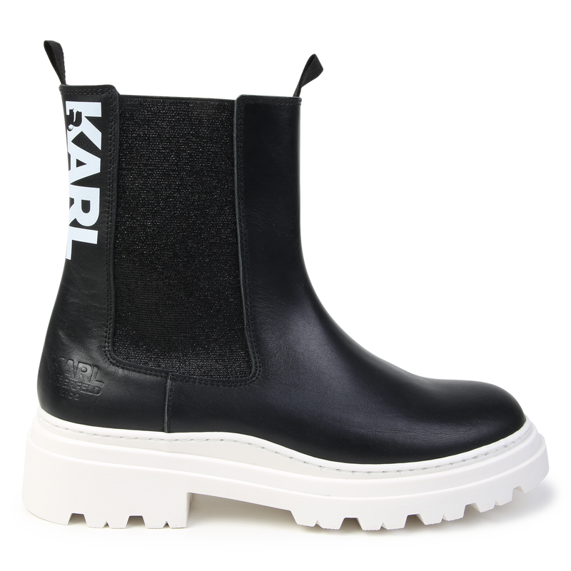 Leather Ankle Boots KARL LAGERFELD KIDS 
                    GIRL