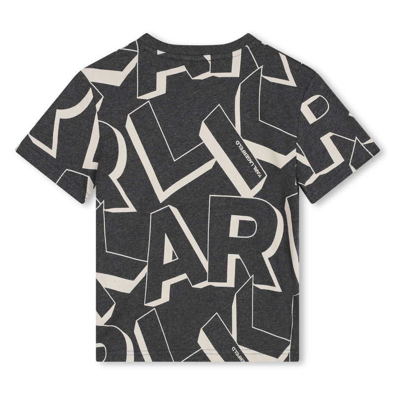 Printed Cotton T-Shirt KARL LAGERFELD KIDS 
                    BOY