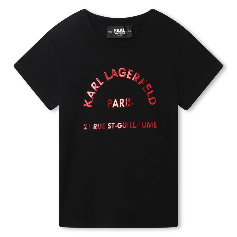 Flocked logo short-sleeved tee KARL LAGERFELD KIDS 
                    GIRL