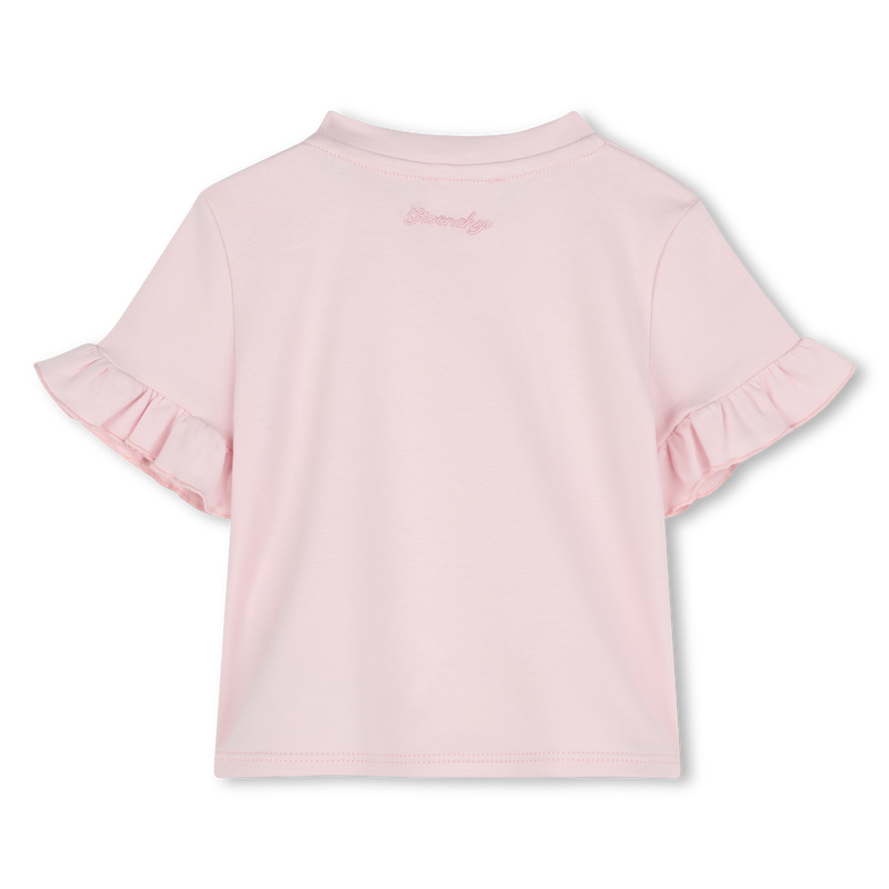 Frilled sleeve T-shirt GIVENCHY 
                    GIRL