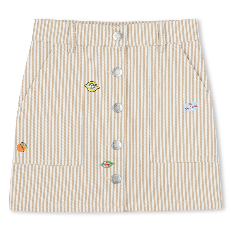 Patched cotton skirt KENZO KIDS 
                    GIRL