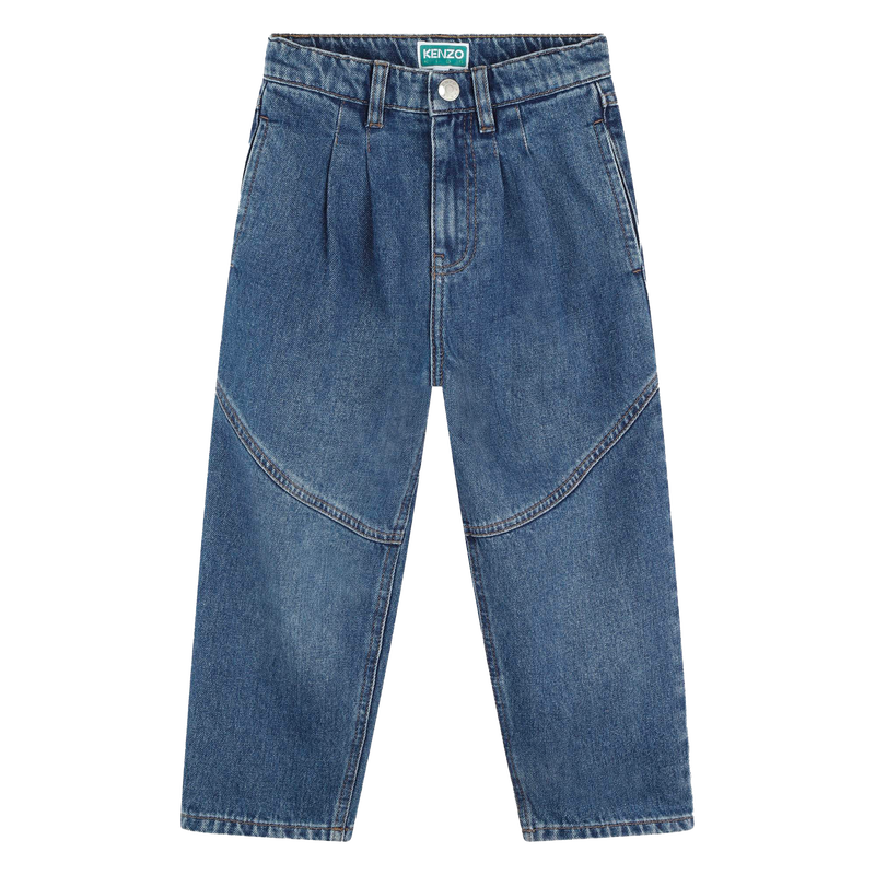 Pleated Paneled Jeans KENZO KIDS 
                    GIRL