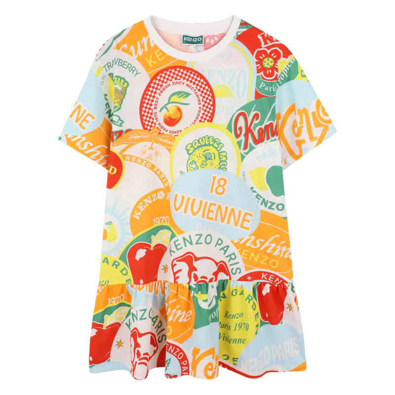 Multicolor print dress KENZO KIDS 
                    GIRL