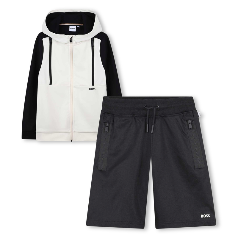Zip-up cardigan and shorts set BOSS 
                    BOY