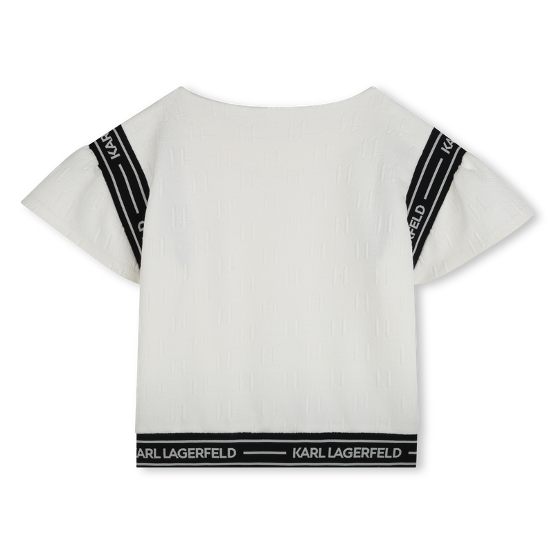 T-shirt with frilled sleeves KARL LAGERFELD KIDS 
                    GIRL