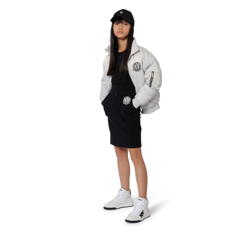 Zip-Up Satin-Finish Jacket DKNY 
                    GIRL