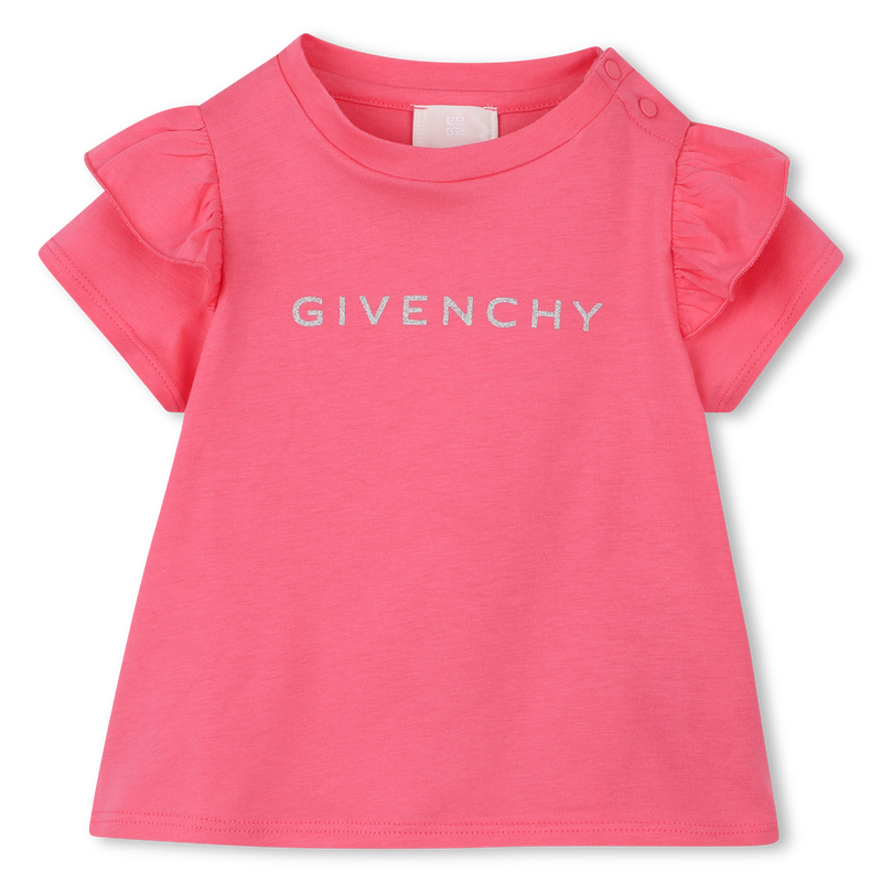 Frilled sleeve T-shirt GIVENCHY 
                    GIRL