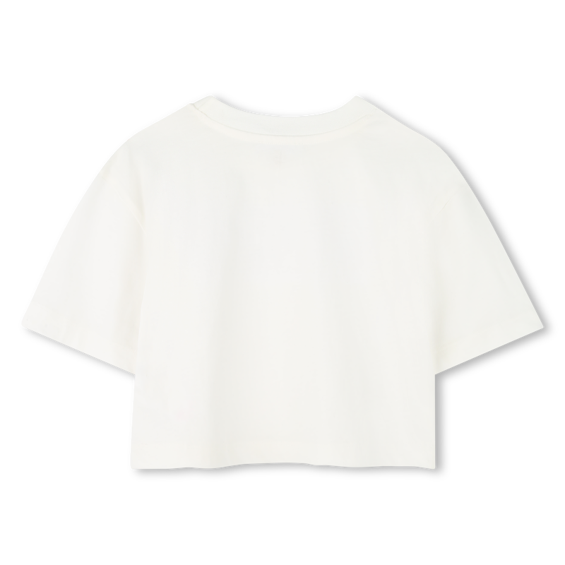 Embroidered cotton T-shirt MICHAEL KORS 
                    GIRL