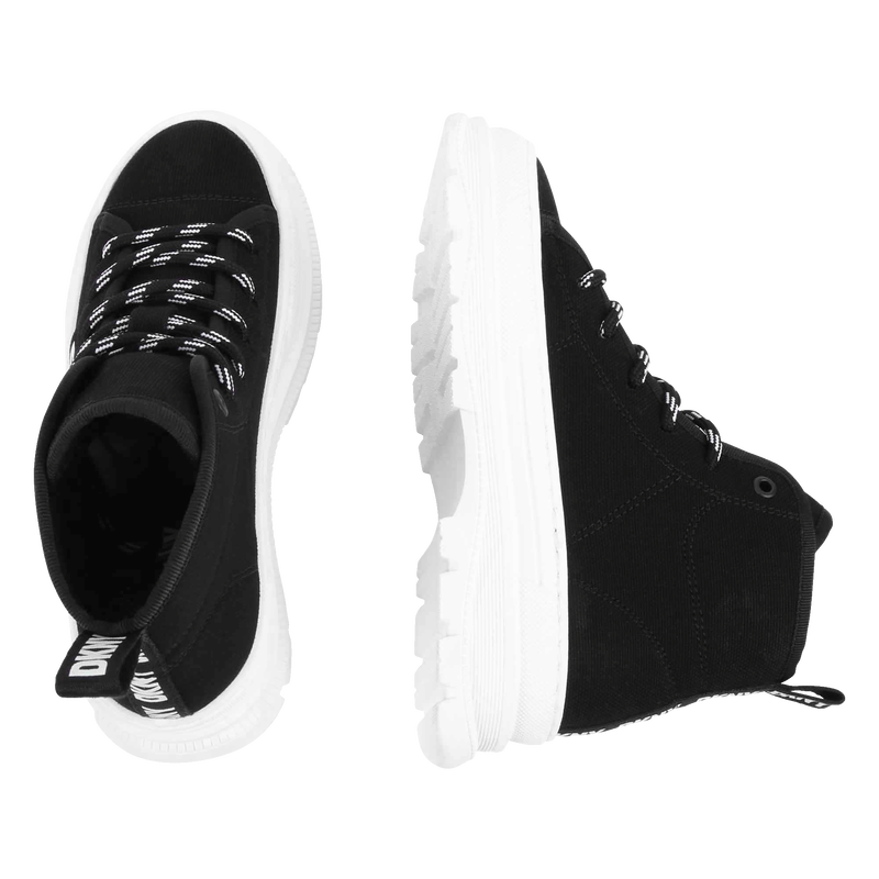 Canvas lace-up sneakers DKNY 
                    GIRL