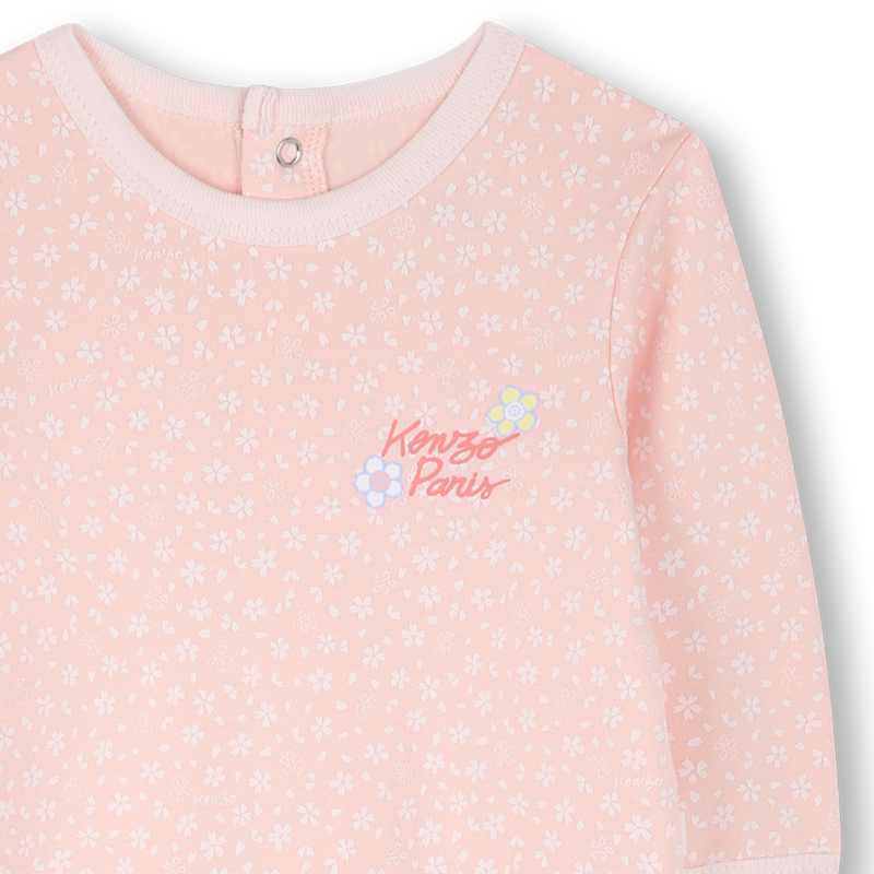 Cotton press-stud pajamas KENZO KIDS 
                    GIRL