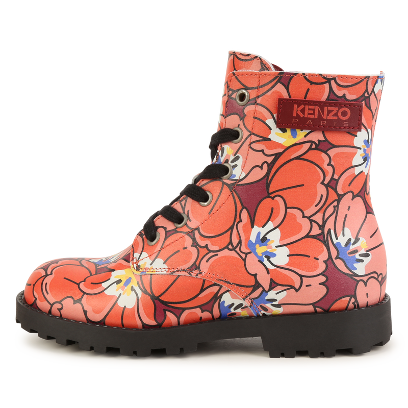 Lace-up leather boots KENZO KIDS 
                    UNISEX