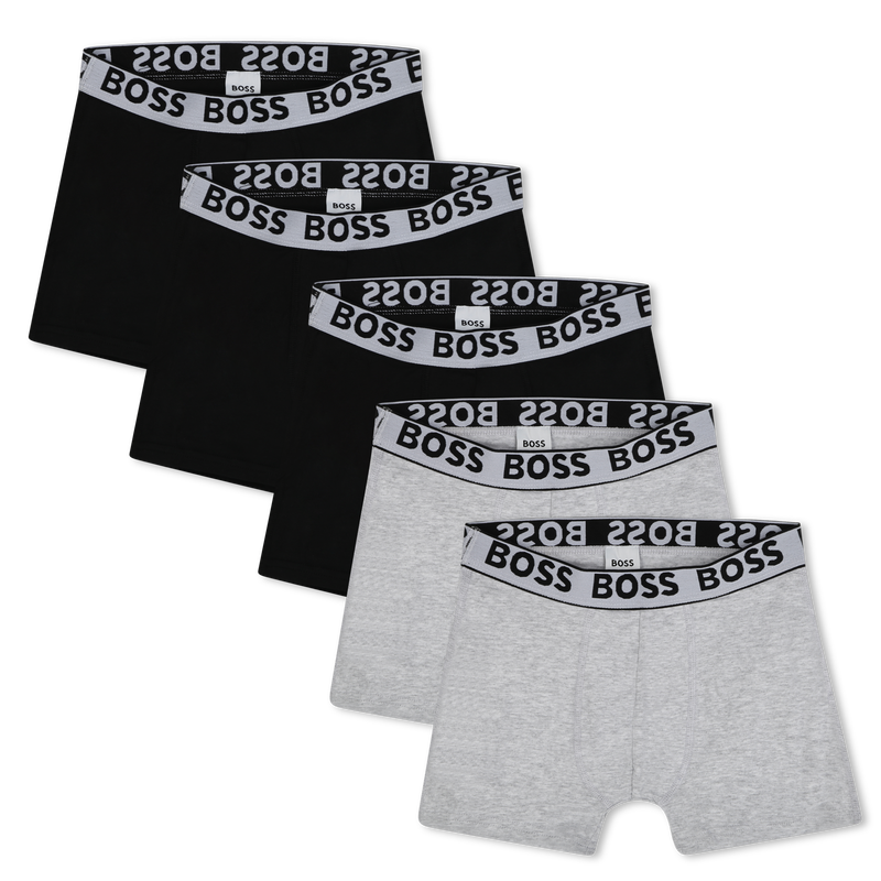 Set of 5 cotton boxer shorts BOSS 
                    BOY