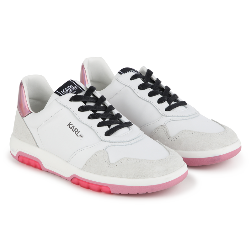 Low-Top Leather Sneakers KARL LAGERFELD KIDS 
                    GIRL