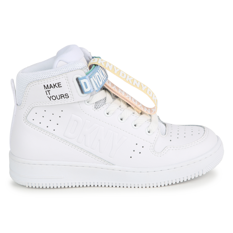 Lace-up leather sneakers DKNY 
                    UNISEX
