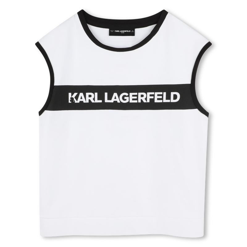 Sleeveless printed T-shirt KARL LAGERFELD KIDS 
                    GIRL