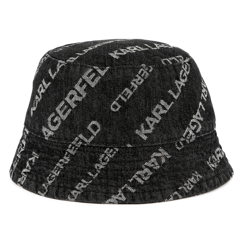 Printed denim bucket hat KARL LAGERFELD KIDS 
                    BOY