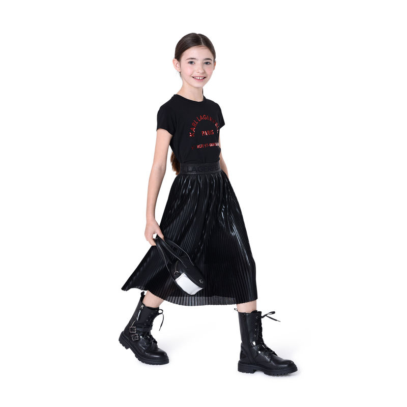 Flocked logo short-sleeved tee KARL LAGERFELD KIDS 
                    GIRL
