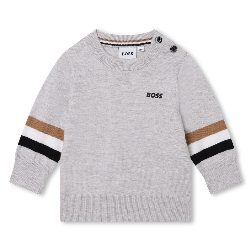 Cotton and wool pullover BOSS 
                    BOY