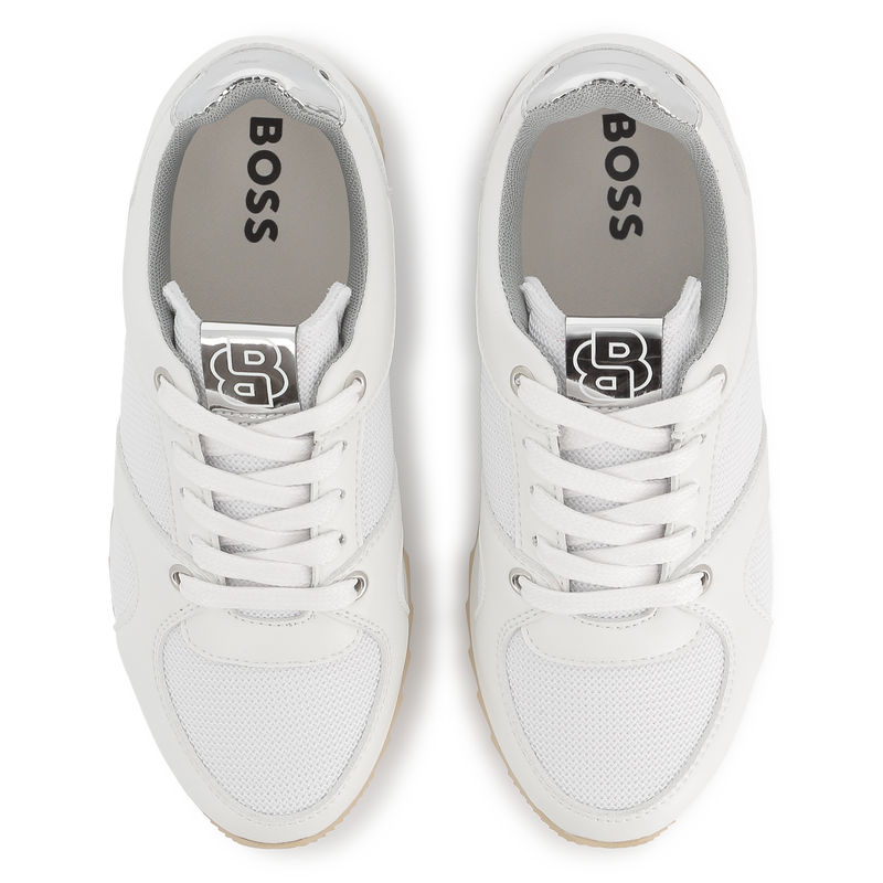 Dual-fabric lace-up sneakers BOSS 
                    GIRL