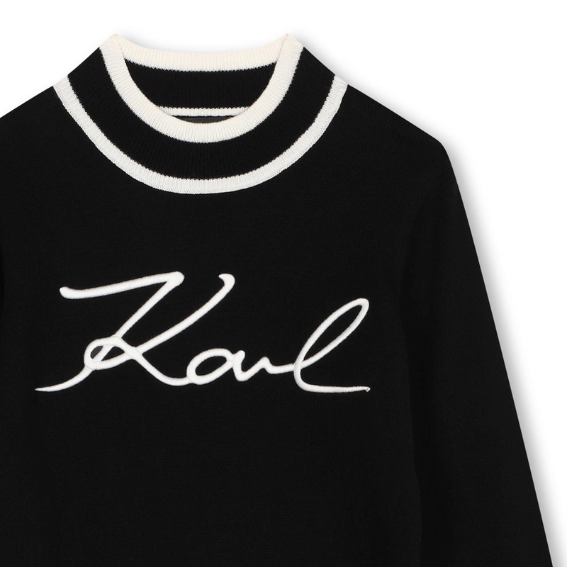 Embroidered Signature Sweater KARL LAGERFELD KIDS 
                    GIRL