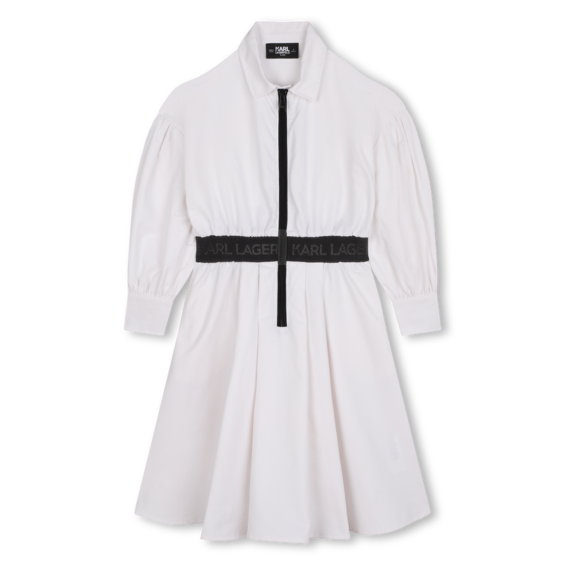 Zip-Up Shirt Dress KARL LAGERFELD KIDS 
                    GIRL