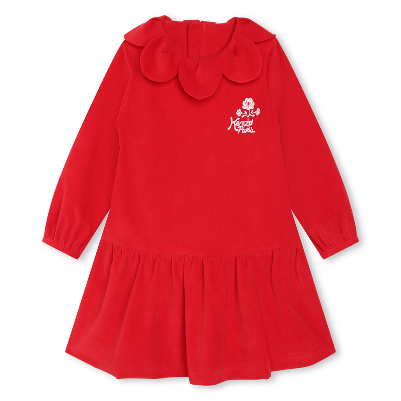 Holiday petal-collar dress KENZO KIDS 
                    GIRL