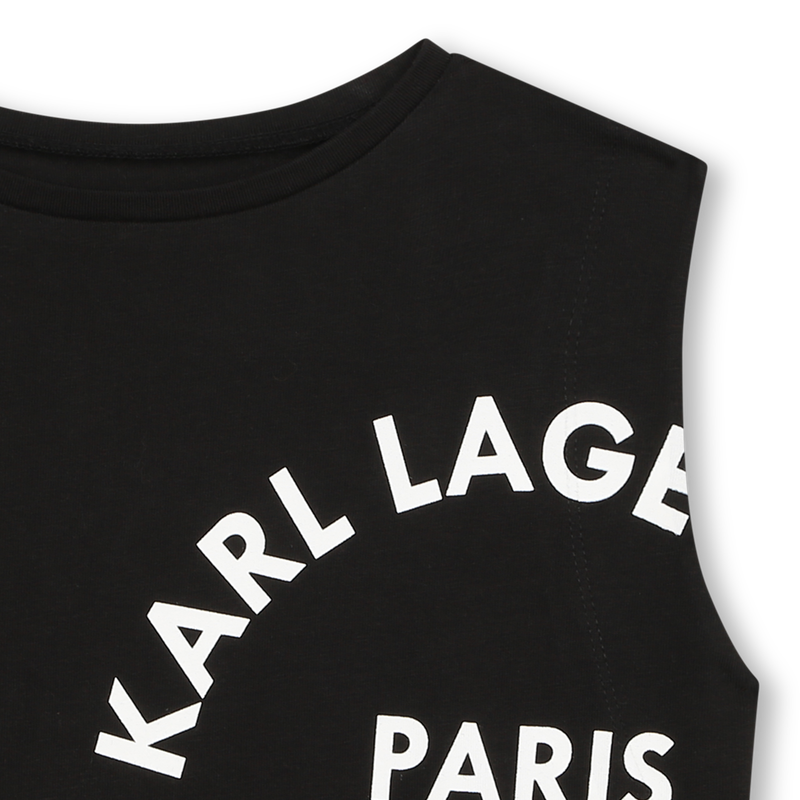Printed Sleeveless T-Shirt KARL LAGERFELD KIDS 
                    GIRL