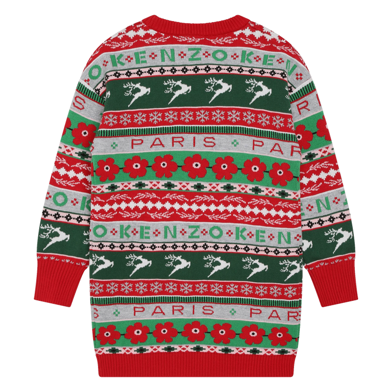 Holiday sweater dress KENZO KIDS 
                    GIRL