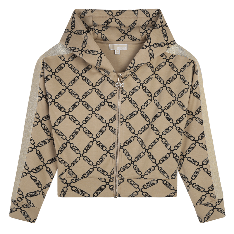 Zip-Up Hooded Cardigan MICHAEL KORS 
                    GIRL