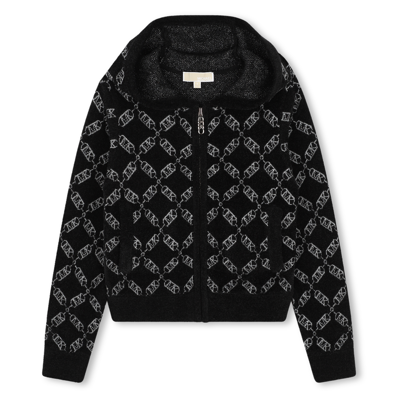 Zip-Up Hooded Cardigan MICHAEL KORS 
                    GIRL