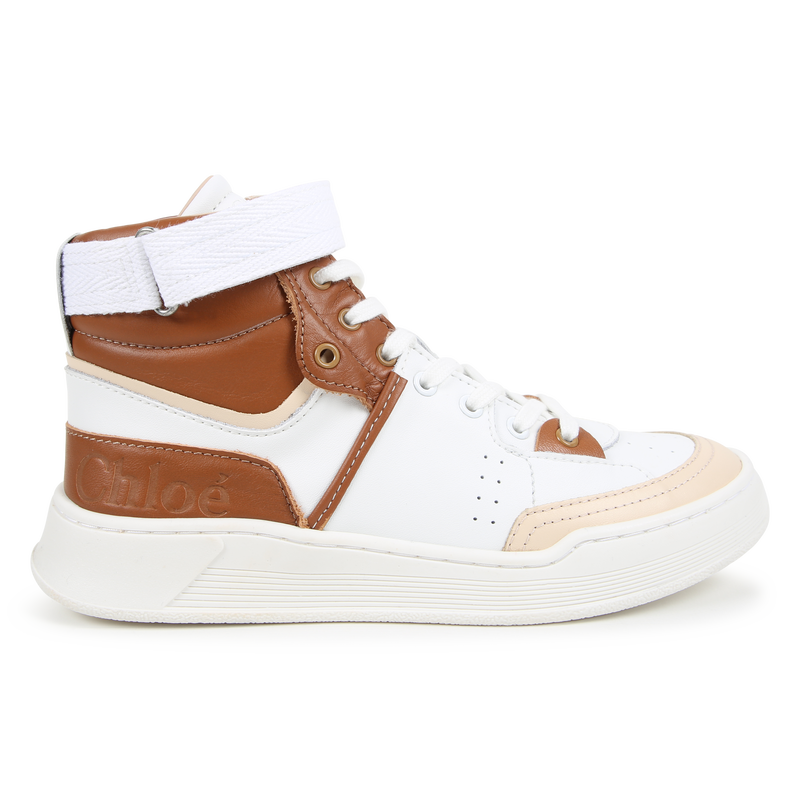 Leather Lace-Up Sneakers CHLOE 
                    GIRL