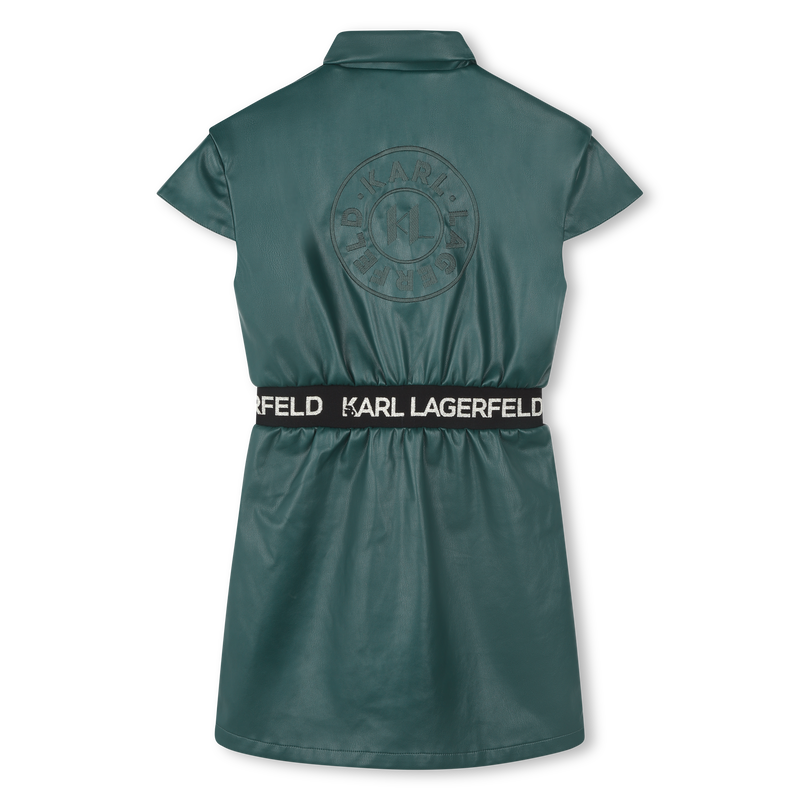Zip-Up Shirt Dress KARL LAGERFELD KIDS 
                    GIRL