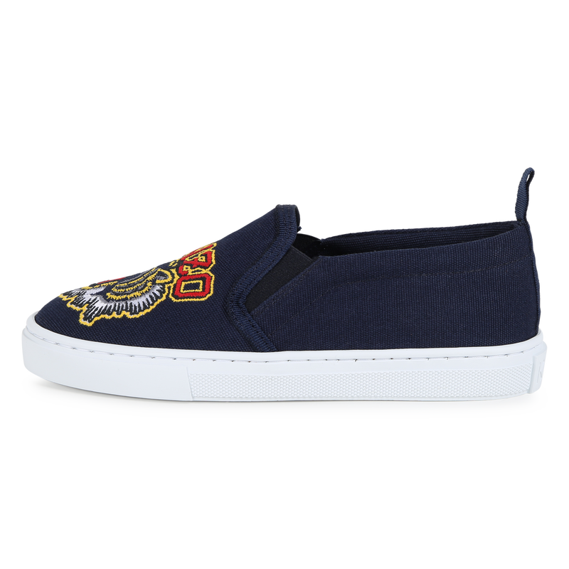 Embroidered Tiger Slip-On Sneakers KENZO KIDS 
                    UNISEX